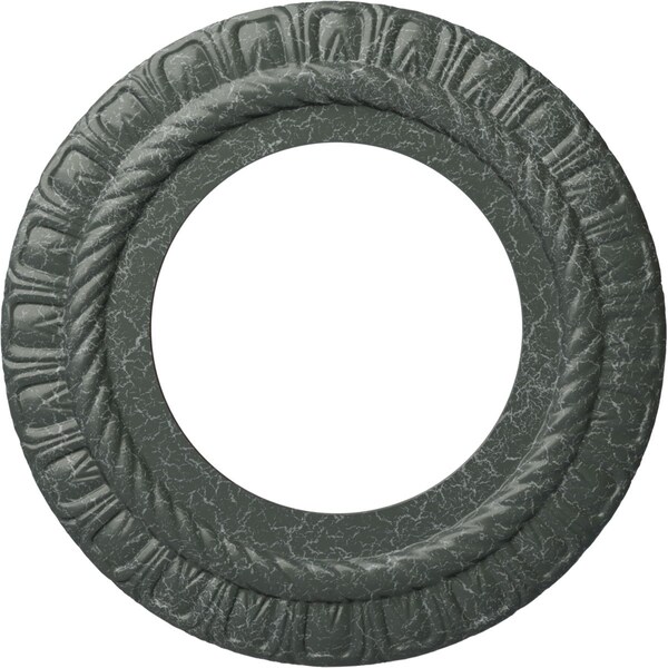 Ekena Millwork Claremont Medallion (Canopies up to 7"), 10 5/8"OD x 5 3/4"ID x 1/2"P, Athenian Green Crackle CM10CLAGC - main
